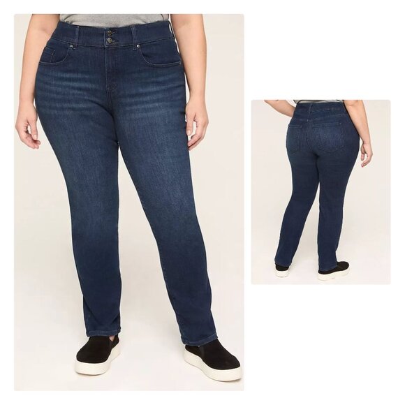 Lane Bryant Tighter Tummy Fit High-Rise Straight Jean Sz 22 NWT - Picture 1 of 13